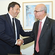 ראש ממשלת איטליה פתח את ביקורו בארץ במפגש על חדשנות ויזמות באוניברסיטת תל-אביב